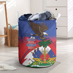 Haiti Flag Day Laundry Basket Haitian Blood American Heart Eagle With Flag