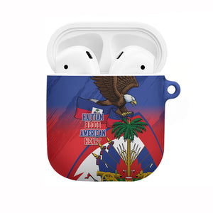 Haiti Flag Day AirPods Case Haitian Blood American Heart Eagle With Flag