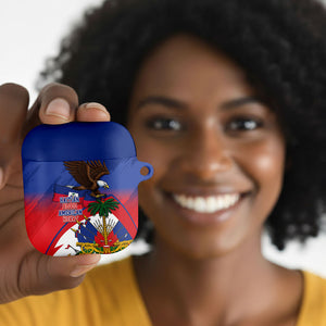 Haiti Flag Day AirPods Case Haitian Blood American Heart Eagle With Flag