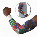 Haiti Flag Day Arm Sleeves Haitian Blood American Heart Eagle With Flag