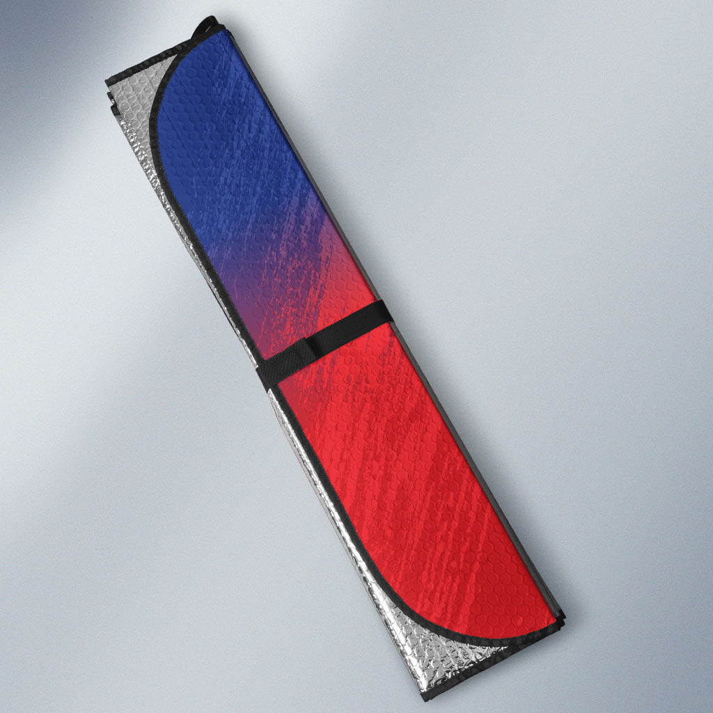 Haiti Flag Day Auto Sun Shade Haitian Blood American Heart Eagle With Flag