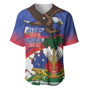Haiti Flag Day Baseball Jersey Haitian Blood American Heart Eagle With Flag