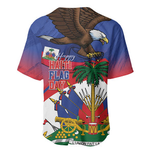 Haiti Flag Day Baseball Jersey Haitian Blood American Heart Eagle With Flag