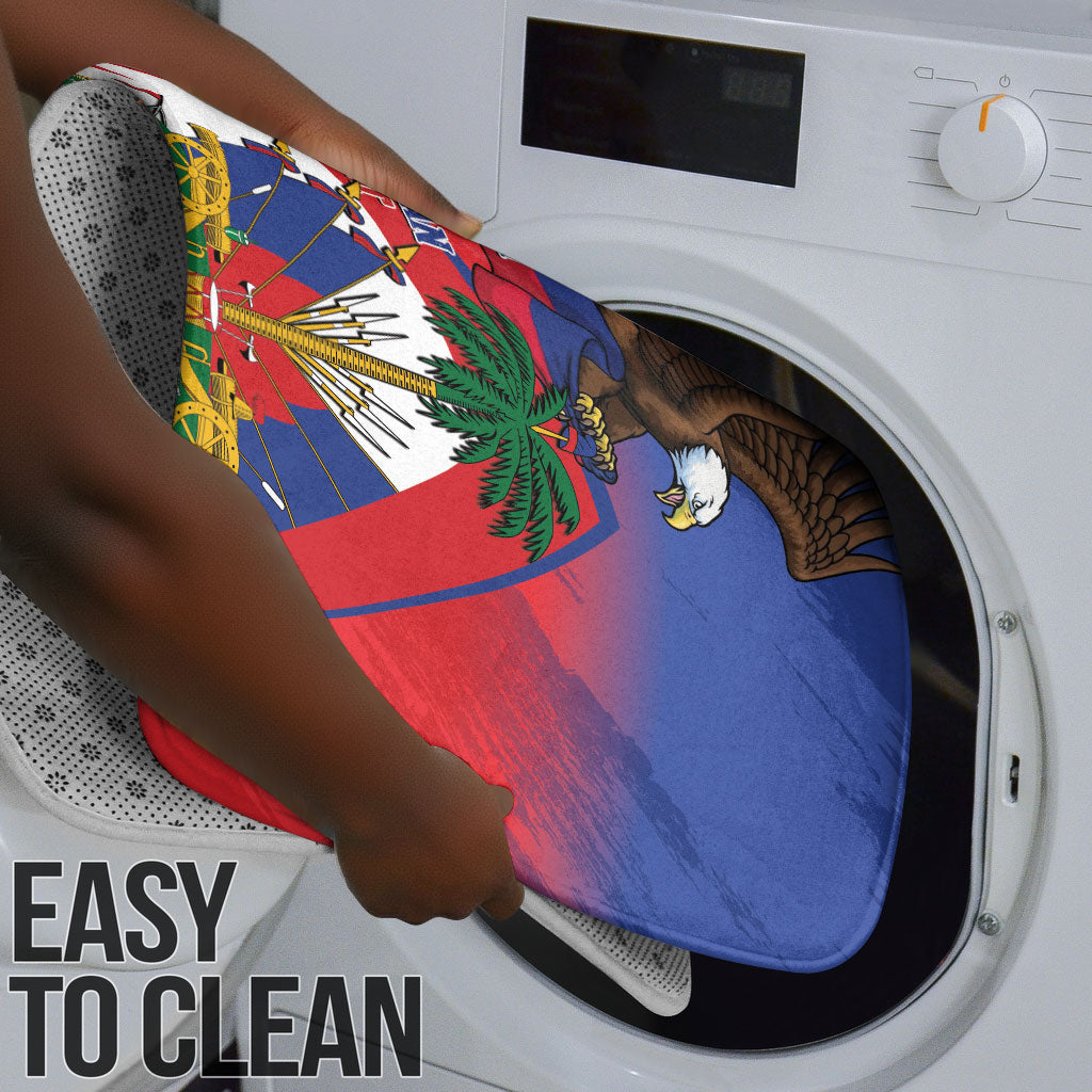 Haiti Flag Day Bathroom Set Haitian Blood American Heart Eagle With Flag
