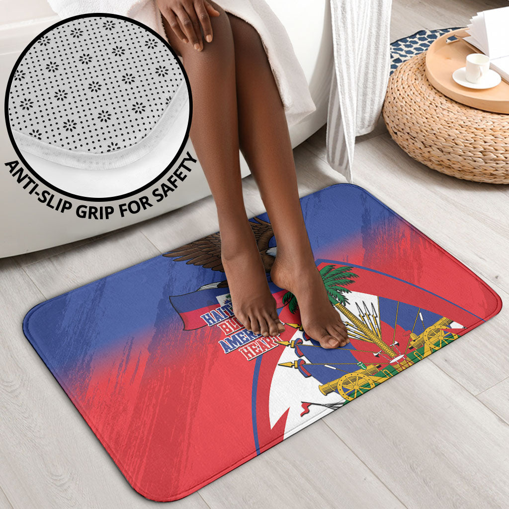 Haiti Flag Day Bathroom Set Haitian Blood American Heart Eagle With Flag