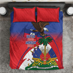Haiti Flag Day Bedding Set Haitian Blood American Heart Eagle With Flag