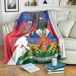 Haiti Flag Day Blanket Haitian Blood American Heart Eagle With Flag