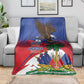 Haiti Flag Day Blanket Haitian Blood American Heart Eagle With Flag