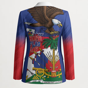 Haiti Flag Day Blazer Haitian Blood American Heart Eagle With Flag