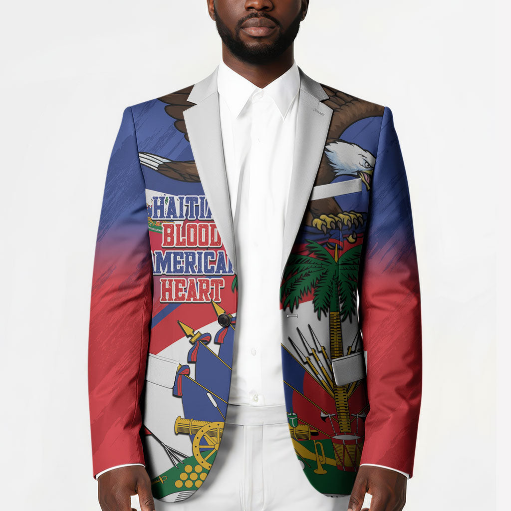 Haiti Flag Day Blazer Haitian Blood American Heart Eagle With Flag