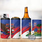 Haiti Flag Day 4 in 1 Can Cooler Tumbler Haitian Blood American Heart Eagle With Flag
