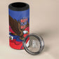 Haiti Flag Day 4 in 1 Can Cooler Tumbler Haitian Blood American Heart Eagle With Flag