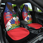 Haiti Flag Day Car Seat Cover Haitian Blood American Heart Eagle With Flag