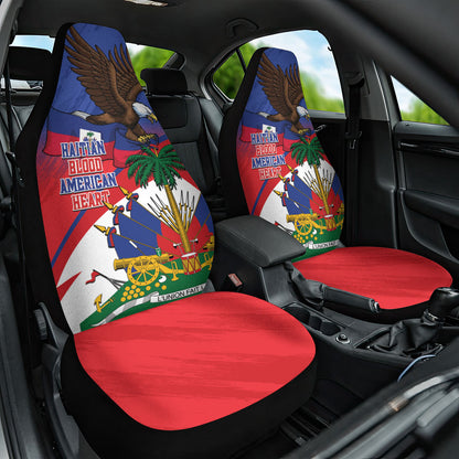 Haiti Flag Day Car Seat Cover Haitian Blood American Heart Eagle With Flag