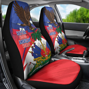 Haiti Flag Day Car Seat Cover Haitian Blood American Heart Eagle With Flag