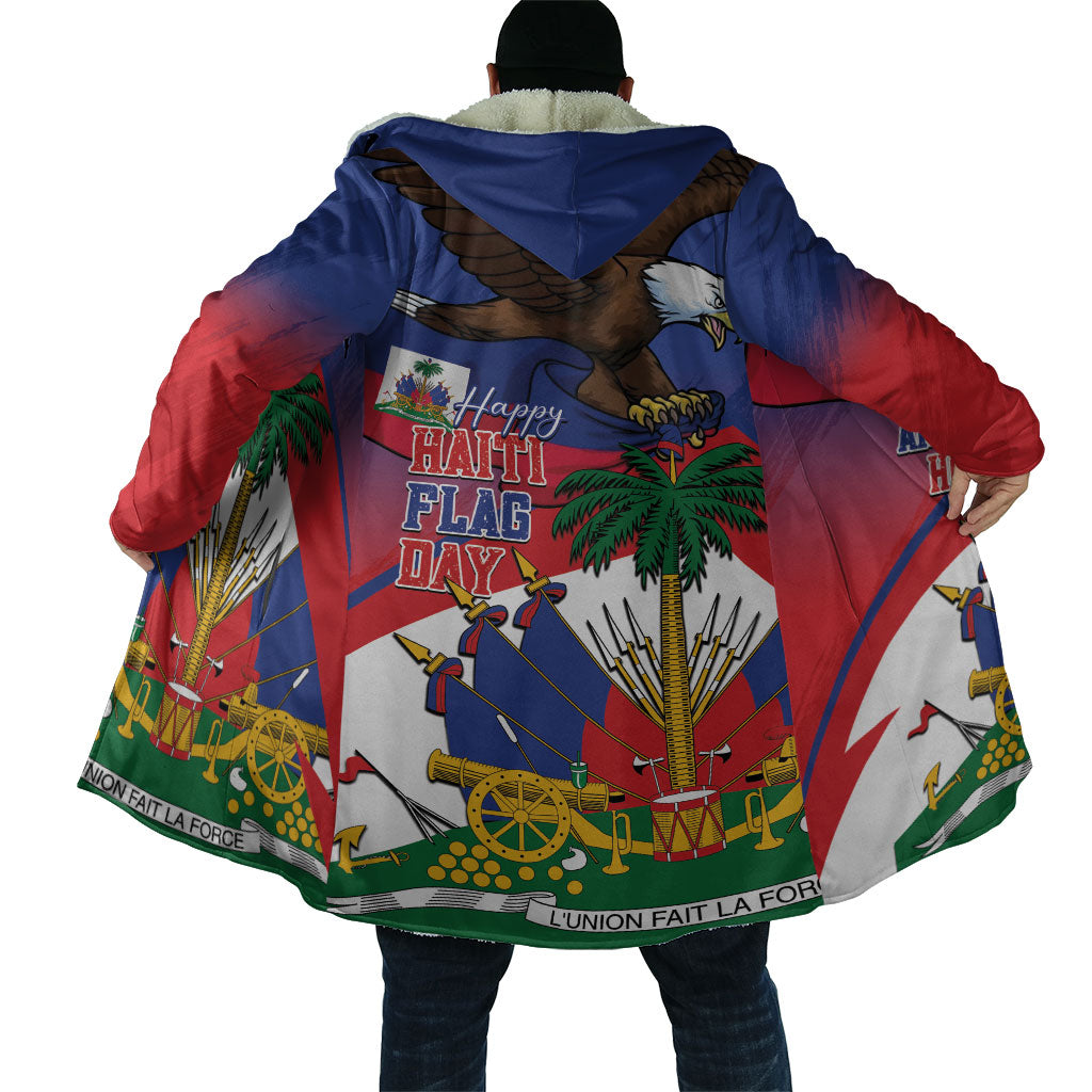 Haiti Flag Day Cloak Haitian Blood American Heart Eagle With Flag