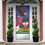 Haiti Flag Day Door Cover Haitian Blood American Heart Eagle With Flag