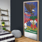Haiti Flag Day Door Cover Haitian Blood American Heart Eagle With Flag