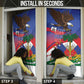 Haiti Flag Day Door Cover Haitian Blood American Heart Eagle With Flag