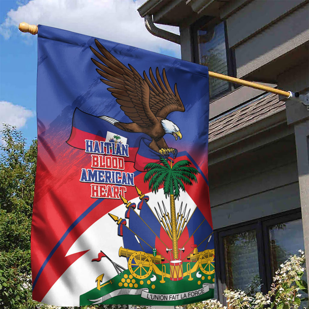 Haiti Flag Day Garden Flag Haitian Blood American Heart Eagle With Flag