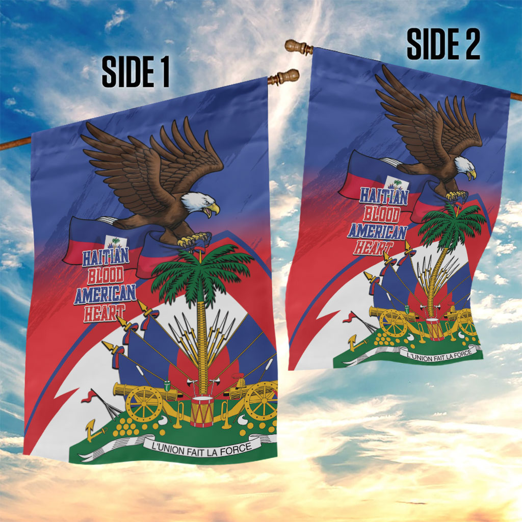 Haiti Flag Day Garden Flag Haitian Blood American Heart Eagle With Flag