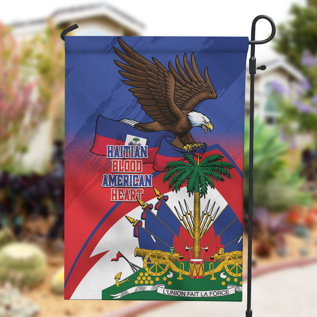 Haiti Flag Day Garden Flag Haitian Blood American Heart Eagle With Flag