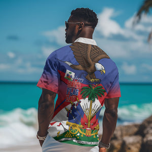 Haiti Flag Day Hawaiian Shirt Haitian Blood American Heart Eagle With Flag