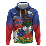 Haiti Flag Day Hoodie Haitian Blood American Heart Eagle With Flag