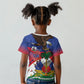 Haiti Flag Day Kid T shirt Haitian Blood American Heart Eagle With Flag