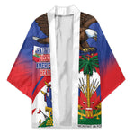 Haiti Flag Day Kimono Haitian Blood American Heart Eagle With Flag