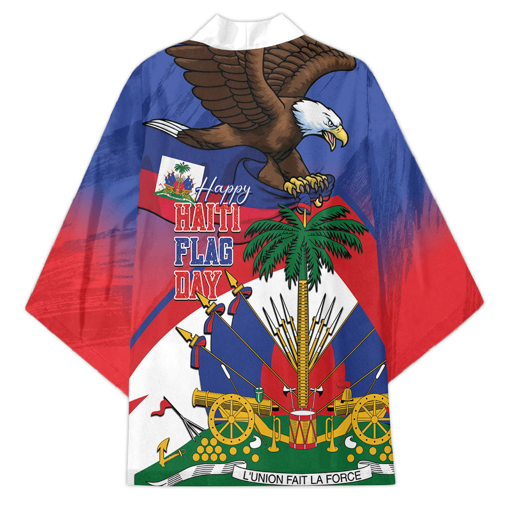 Haiti Flag Day Kimono Haitian Blood American Heart Eagle With Flag