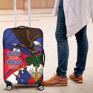 Haiti Flag Day Luggage Cover Haitian Blood American Heart Eagle With Flag