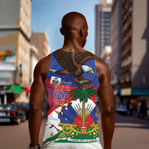 Haiti Flag Day Men Tank Top Haitian Blood American Heart Eagle With Flag