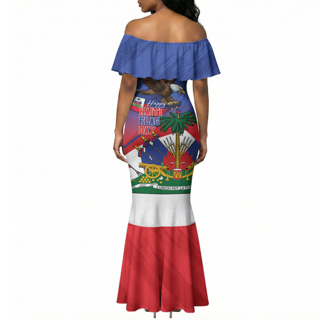 Haiti Flag Day Mermaid Dress Haitian Blood American Heart Eagle With Flag