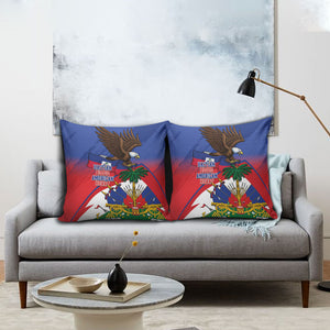 Haiti Flag Day Pillow Cover Haitian Blood American Heart Eagle With Flag