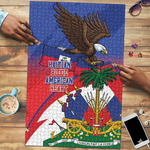 Haiti Flag Day Puzzle Haitian Blood American Heart Eagle With Flag