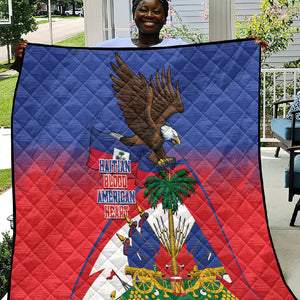 Haiti Flag Day Quilt Haitian Blood American Heart Eagle With Flag