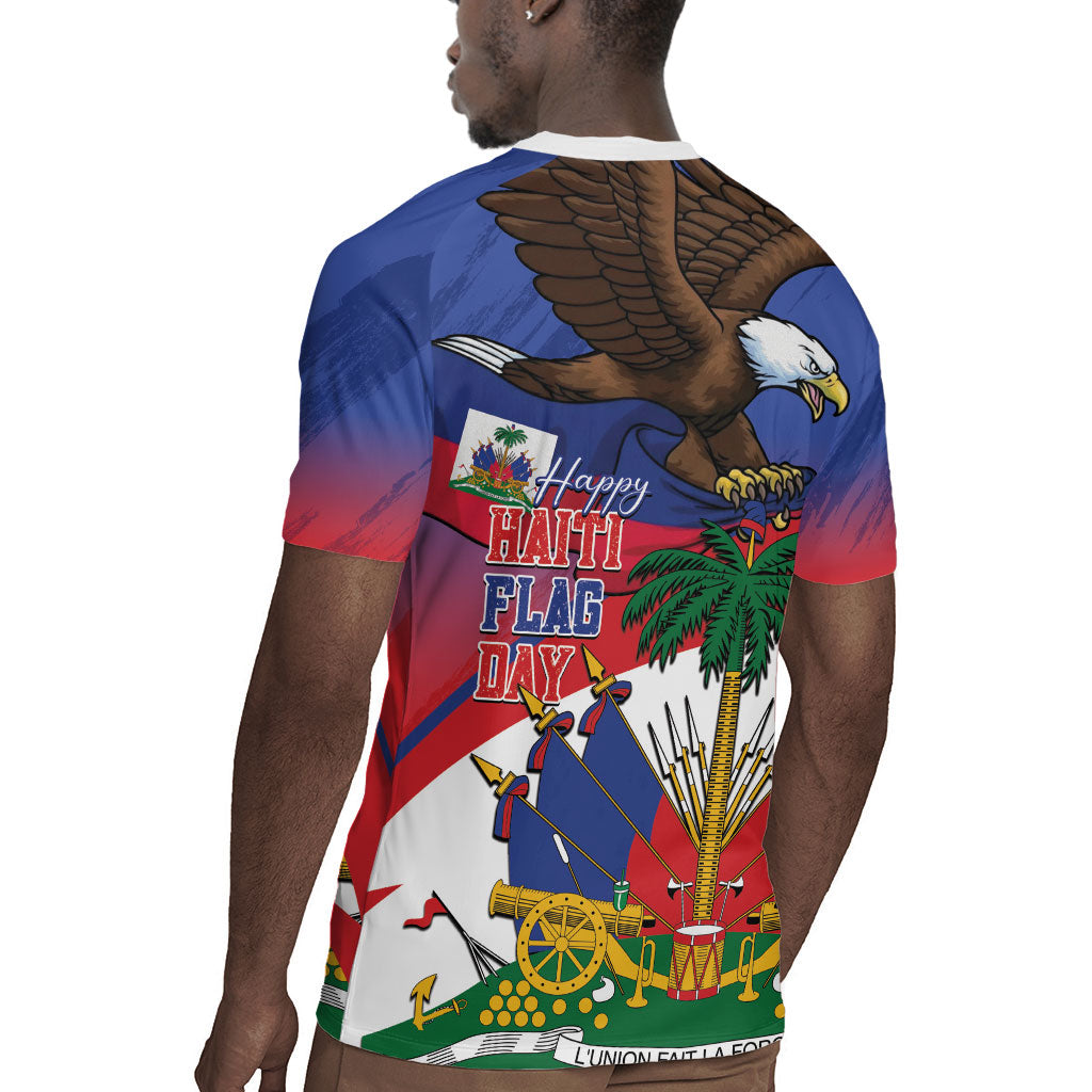 Haiti Flag Day Rugby Jersey Haitian Blood American Heart Eagle With Flag