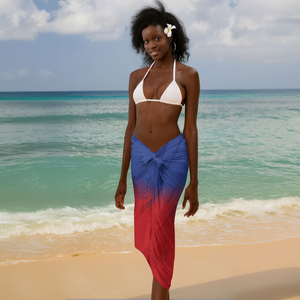 Haiti Flag Day Sarong Haitian Blood American Heart Eagle With Flag