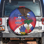 Haiti Flag Day Spare Tire Cover Haitian Blood American Heart Eagle With Flag