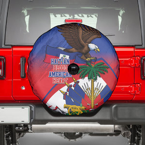 Haiti Flag Day Spare Tire Cover Haitian Blood American Heart Eagle With Flag