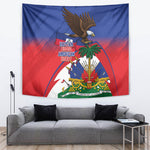 Haiti Flag Day Tapestry Haitian Blood American Heart Eagle With Flag