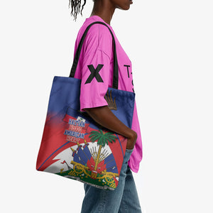 Haiti Flag Day Tote Bag Haitian Blood American Heart Eagle With Flag