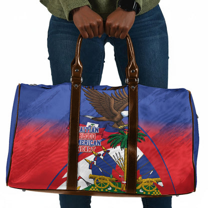 Haiti Flag Day Travel Bag Haitian Blood American Heart Eagle With Flag