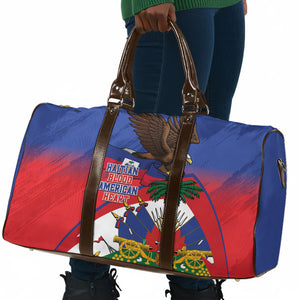Haiti Flag Day Travel Bag Haitian Blood American Heart Eagle With Flag