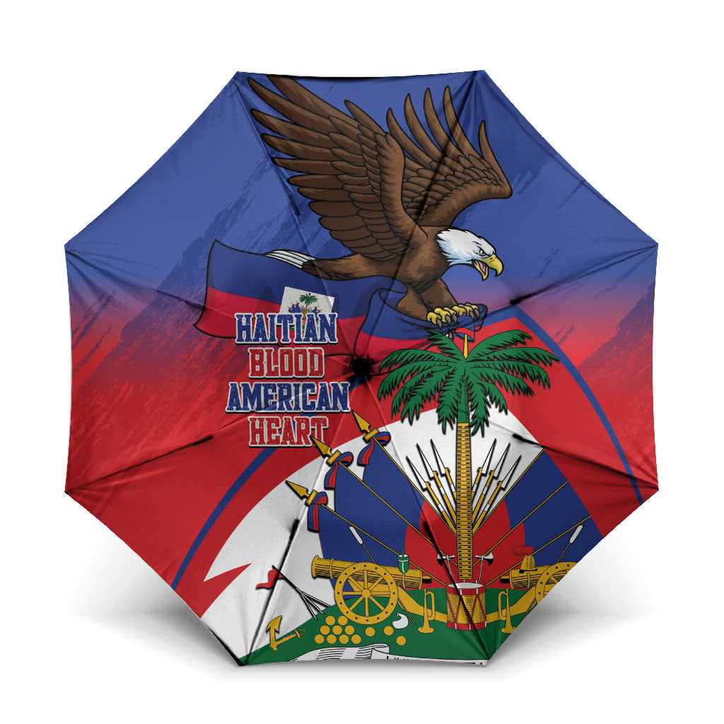 Haiti Flag Day Umbrella Haitian Blood American Heart Eagle With Flag