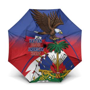 Haiti Flag Day Umbrella Haitian Blood American Heart Eagle With Flag