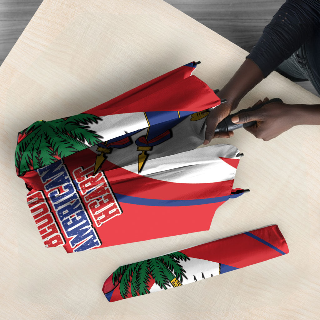 Haiti Flag Day Umbrella Haitian Blood American Heart Eagle With Flag