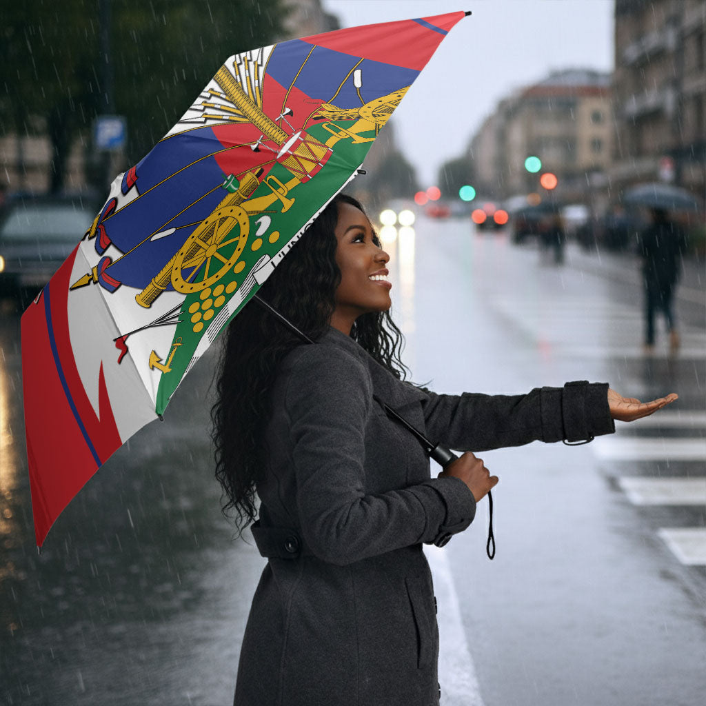 Haiti Flag Day Umbrella Haitian Blood American Heart Eagle With Flag