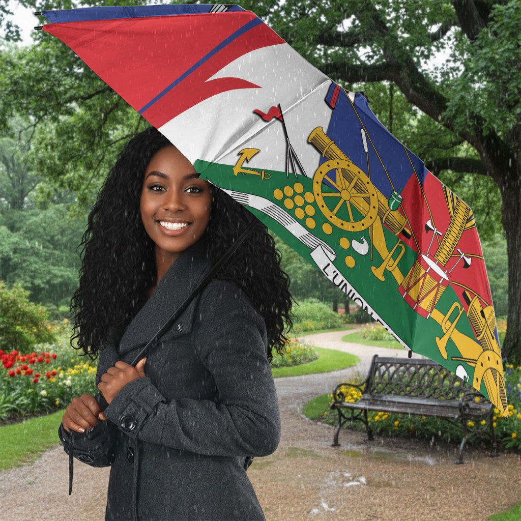 Haiti Flag Day Umbrella Haitian Blood American Heart Eagle With Flag